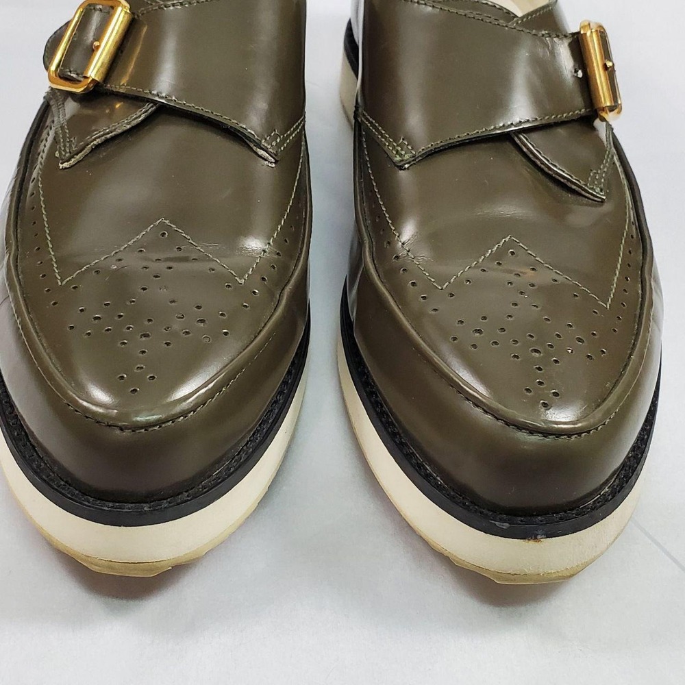 Alexander McQueen Buckle Loafers Sage Luxury Preppy Like New